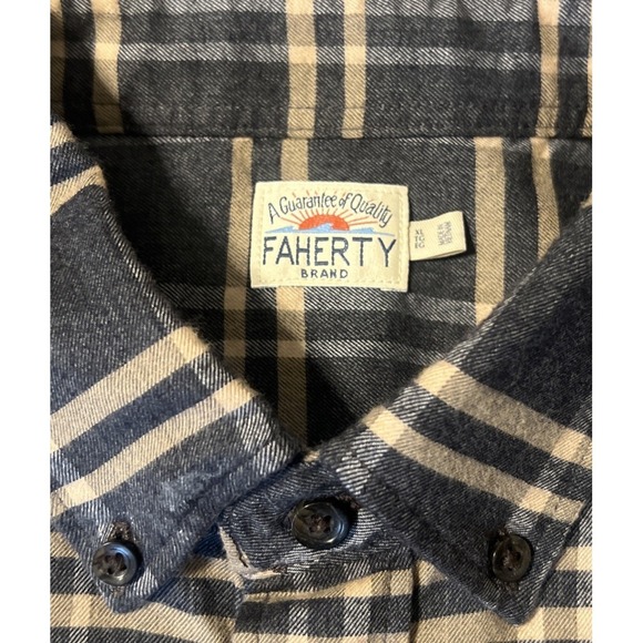 Faherty The All Time Plaid Lightweight Flannel Button Up Shirt Men's Size XL - Picture 5 of 10